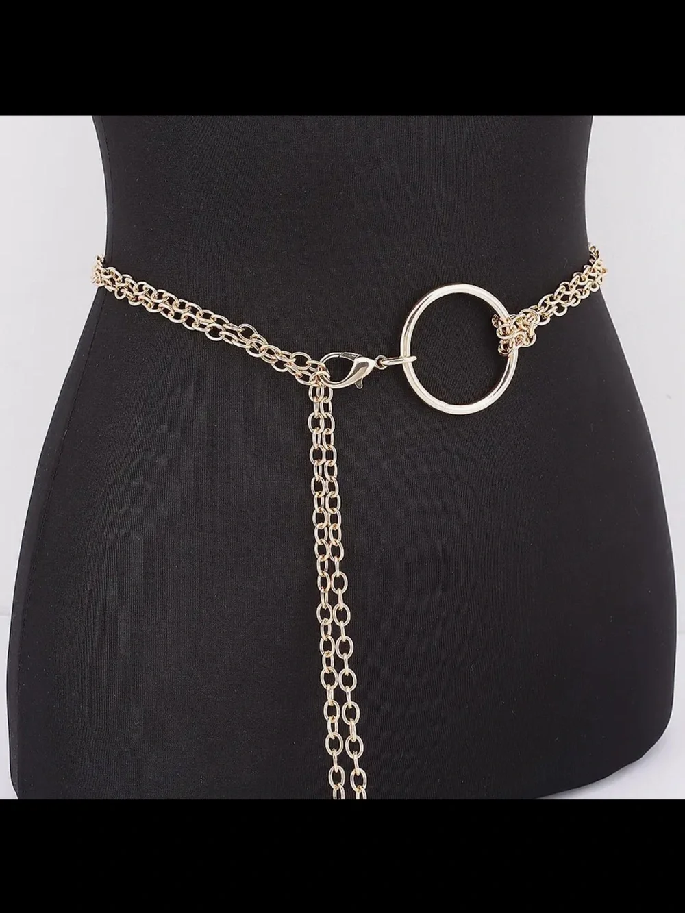 Boho Chic  Chain Circle Waist Belt - Sleek Metallic Accessory